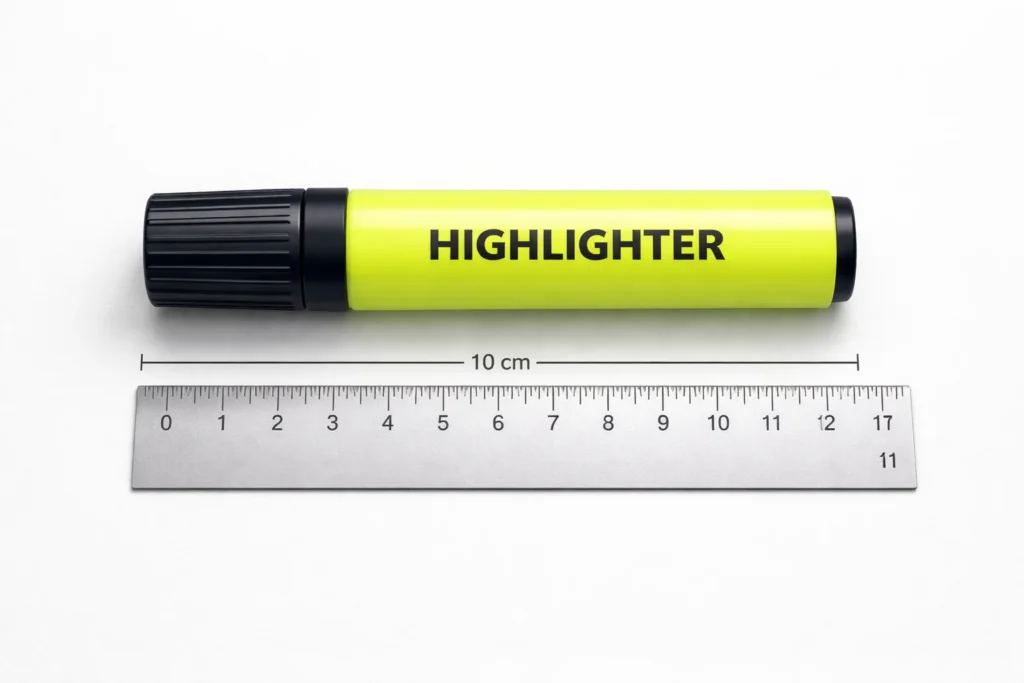 highlighter marker cap to end 10 cm office school supply