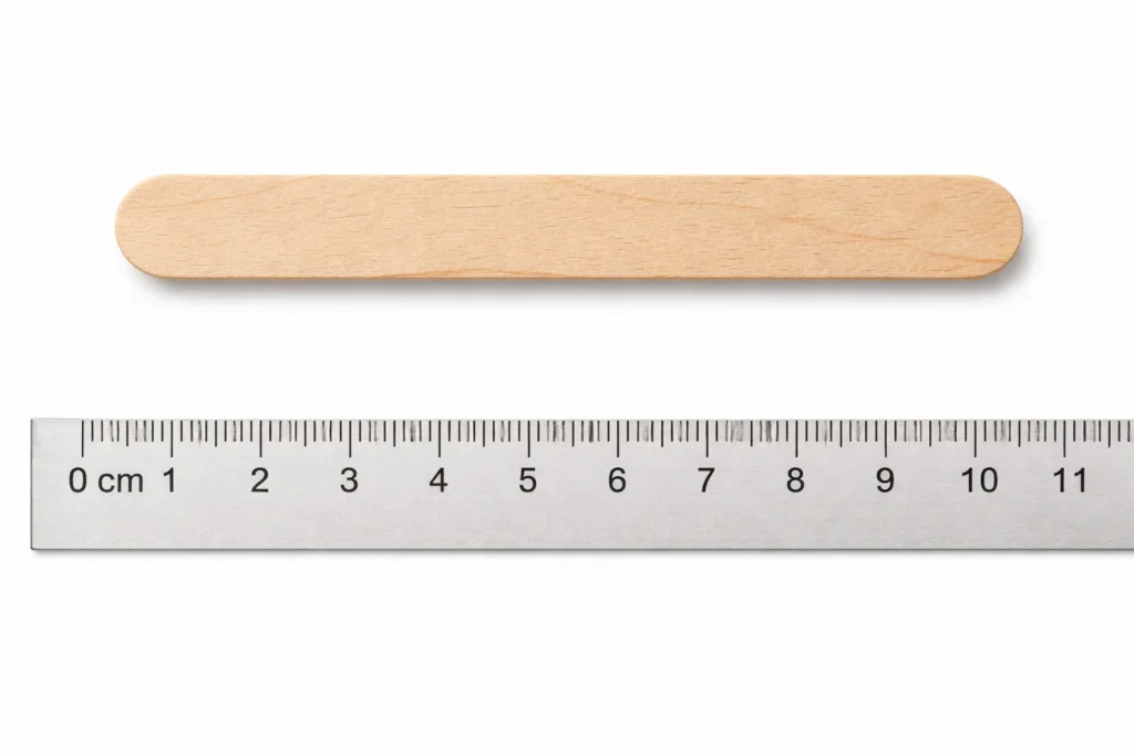 popsicle stick length measurement centimeters craft stick