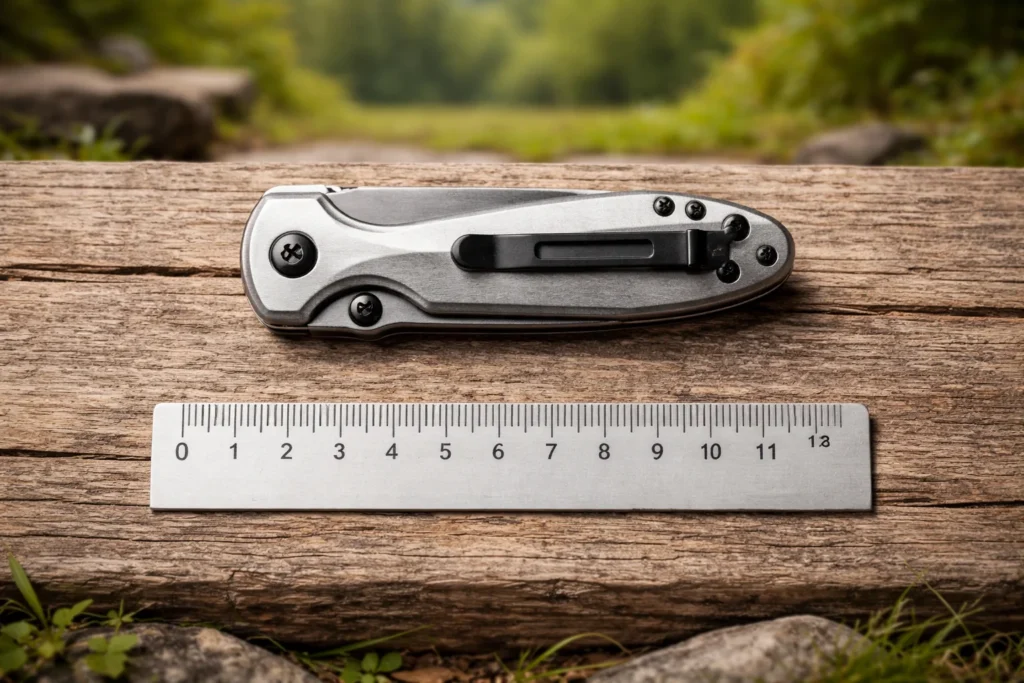 closed pocket knife folded length 10 cm EDC tool