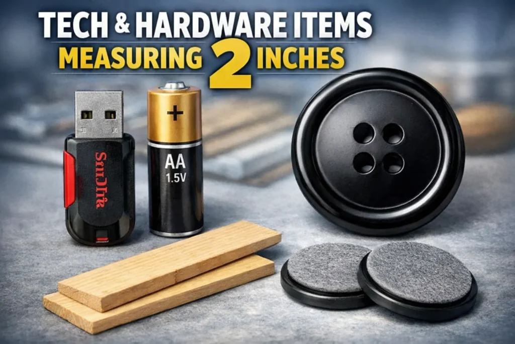 Tech and Hardware Items Measuring 2 Inches