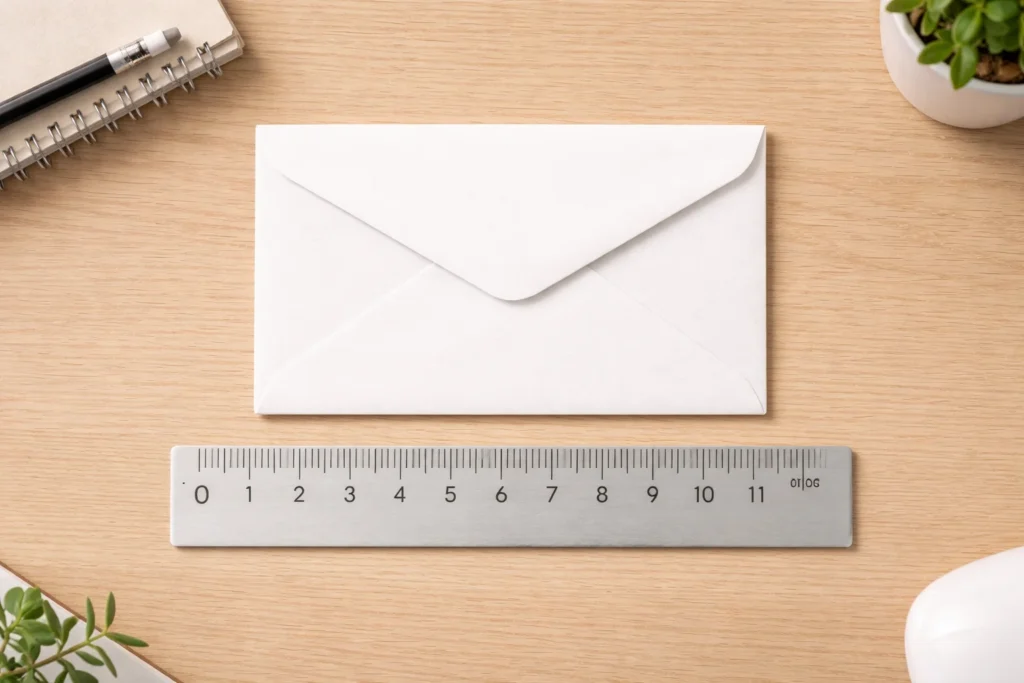 business envelope width 10 cm standard size reference