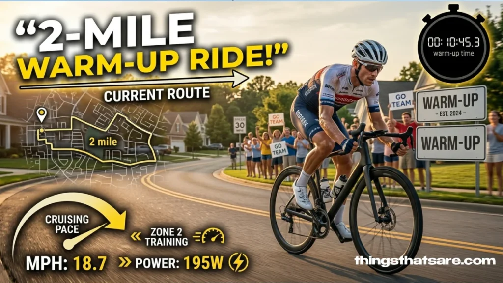 A cyclist's warm-up distance