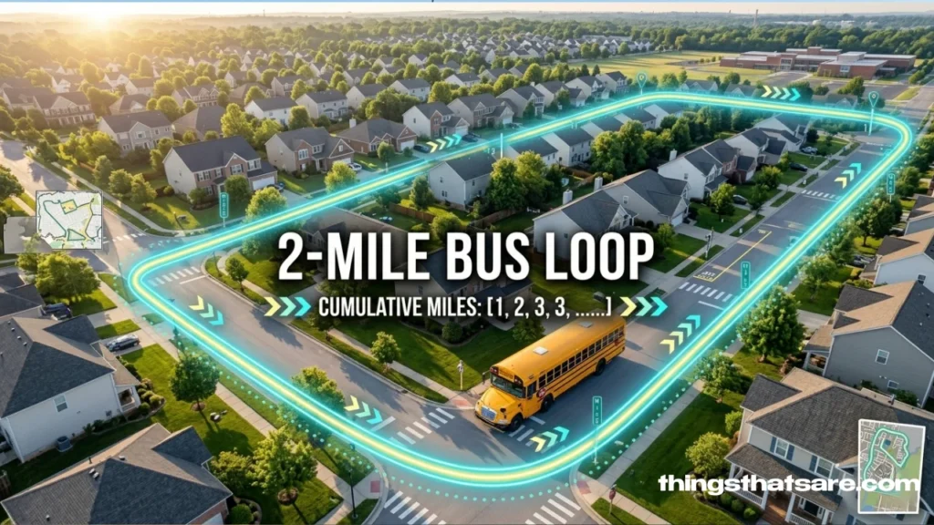 A school bus route segment