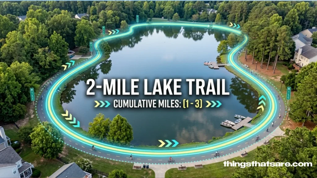 A small community lake shoreline