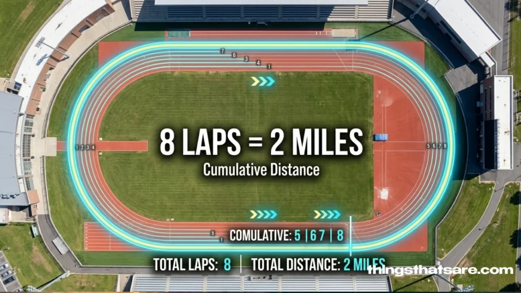 Eight laps around a standard ¼-mile track