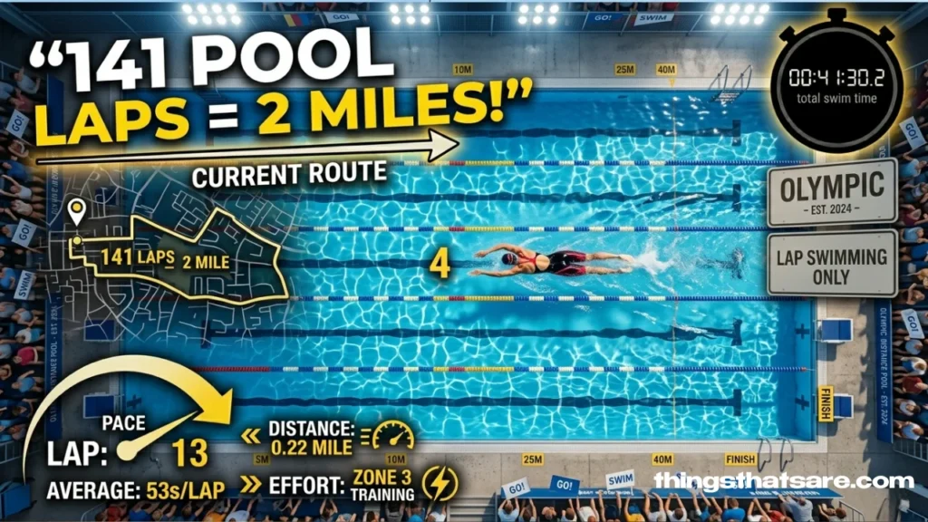 In swimming, the equivalent of a 2-mile open-water swim