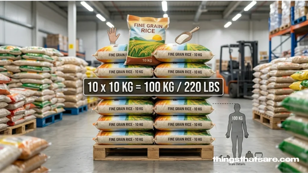 Ten 10 kg Bags of Rice