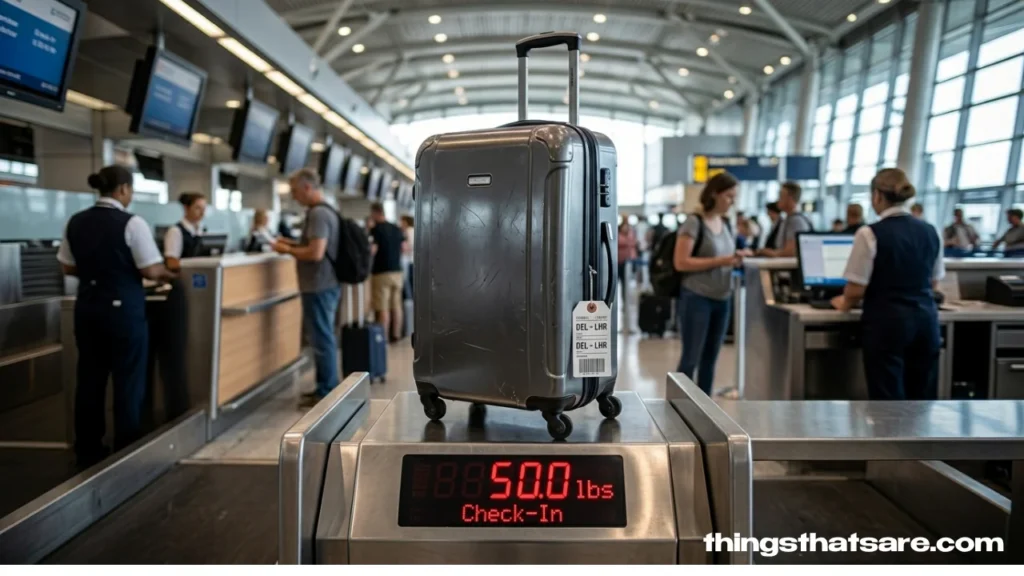 A Fully Packed Checked Suitcase
