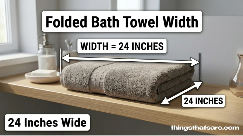Folded Bath Towel Width